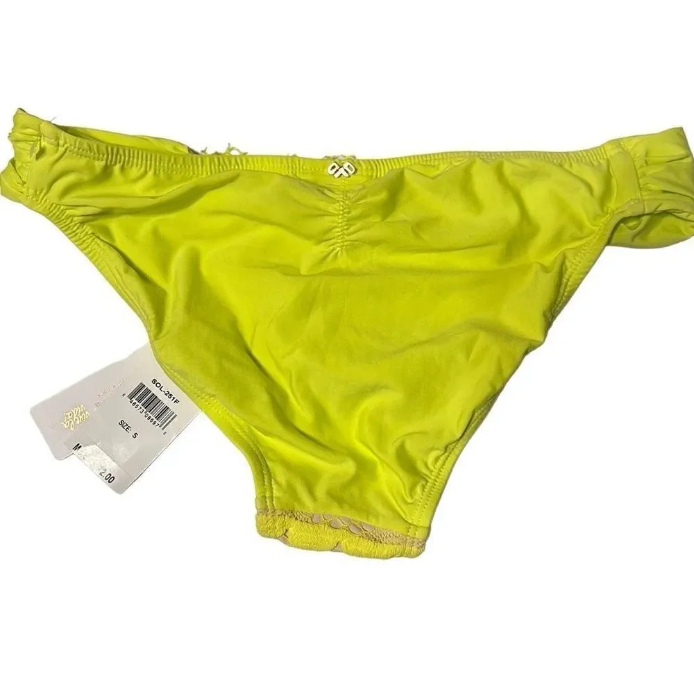 New. Pilyq lace fanned teeny bikini bottoms. Small